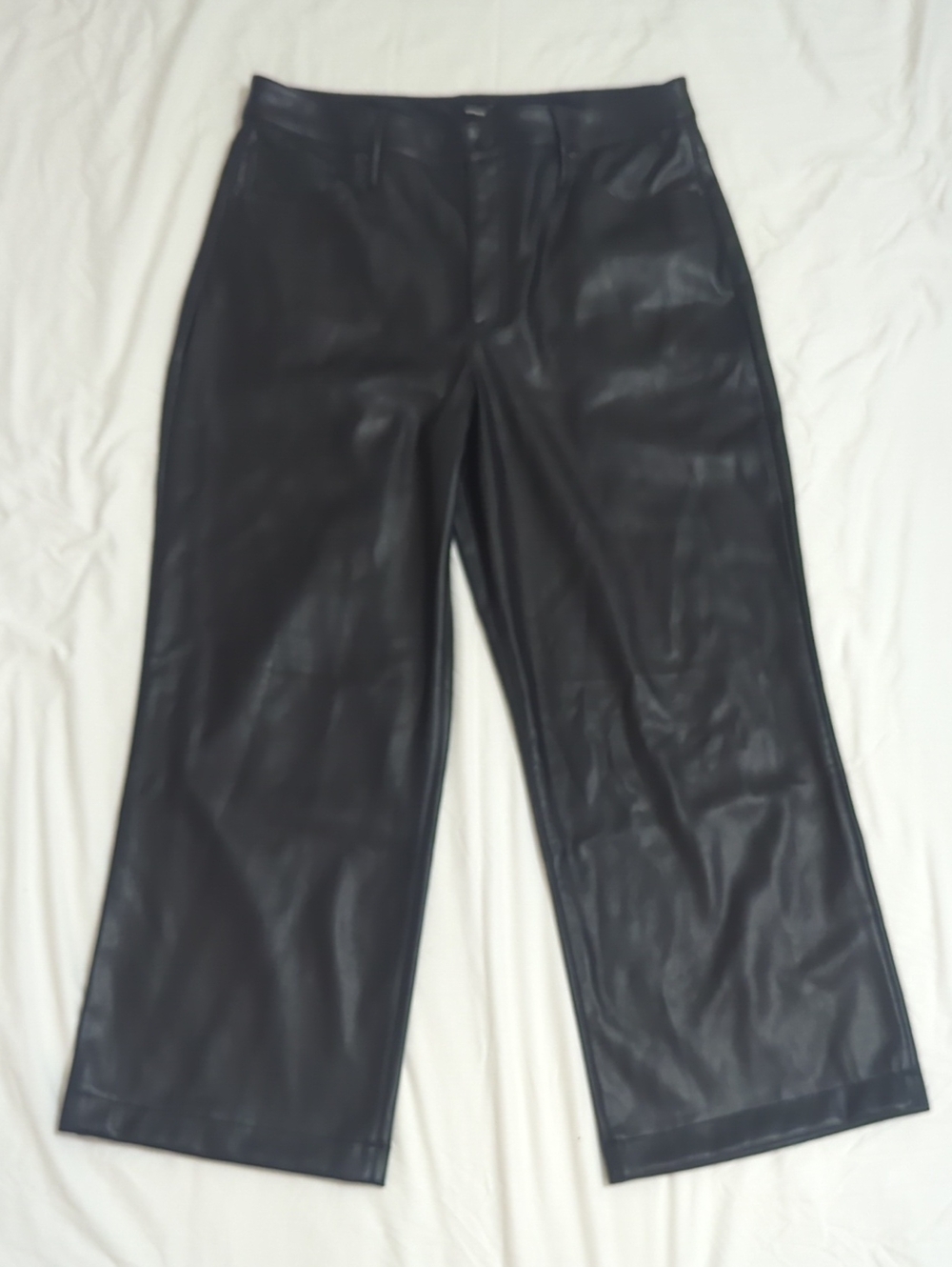 Express Wide Leg High Rise Stretch Pants, Color Black, Size 14R